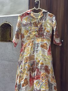 Unique Moscow Print A-Line Dress