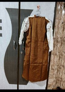 Elegant White Crochet Kurta