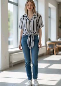 Combo stylish stripe and floral shirt women