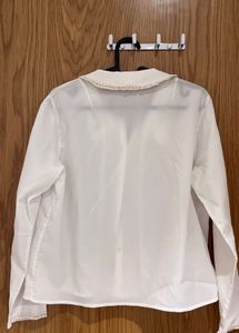 Sheer off White shirt with lace Detailing
