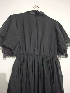 black midi dress