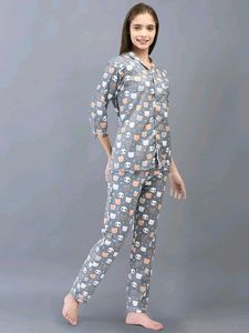 Women Panda Print Nightsuit