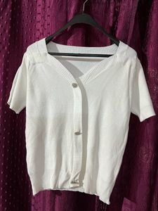 White Formal and Casual Top