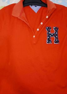 Tommy Hilfiger Orange Polo TShirt