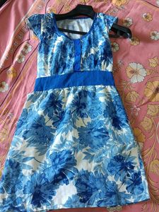 Blue Floral Summer Dress
