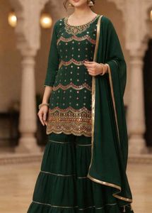 Green Sharara Set with Dupatta 👌