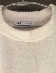Zara White Oversized Sweater