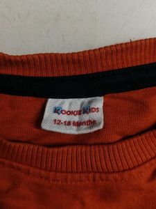 Orange Train Sweatshirt for Kids