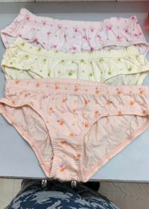 Floral Print Cotton Briefs 3 Pack