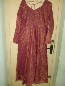 Pink long length Anarkali kurti