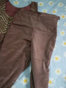 Embellished Brown Kurta Set