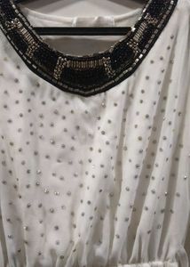 Elegant Cream Lace Maxi Dress