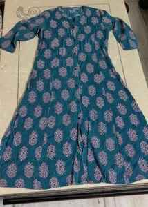 Teal blue Paisley Print Kurta