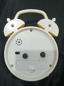 💫Cute Heart Smiley Face Yellow-White Alarm Clock!