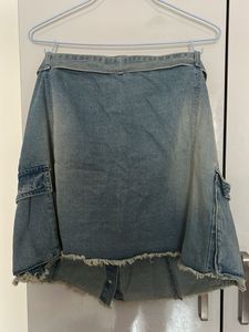 DressBerry Cute Denim Cargo Mini Skirt