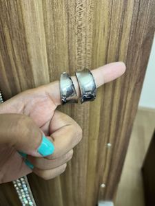Chunky Silver hoops