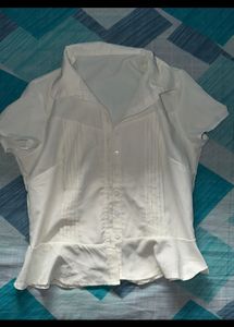 Chic White Button-Up Shirt