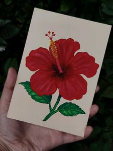 🌺 Handmade Hibiscus Mini Painting | For Sale 🎨