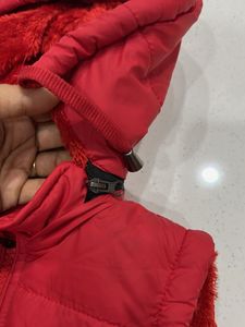 Red Sleeveless Puffer Vest