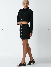 Forever 21 black crop top with skirt