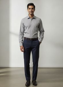 Classic Grey Long-Sleeve Shirt