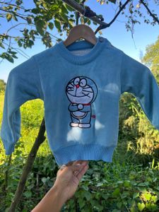 Cute Doraemon Blue Sweatshirt