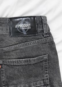 JACK &amp; JONES PRODUKT Slim Glenn Grey Distressed Je