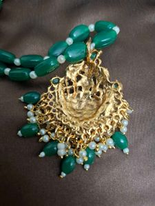 Handmade Deity Gemstone Bead Necklace
