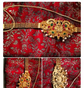Traditional Indian Gold-Tone Necklace Set