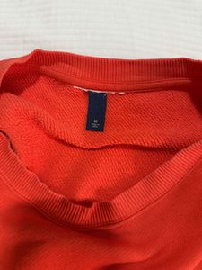 Vibrant Orange Cropped Sweatshirt