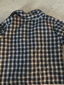 Plaid Mini Dress with Black Collar