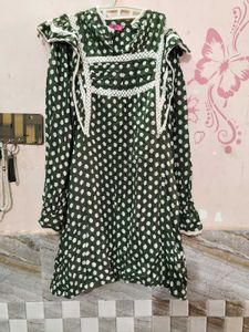 Stylish Green Polka Dot Kurta