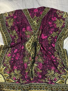Vibrant Pink Ethnic Kaftan Top