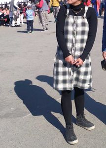Plaid Cold Shoulder Dress