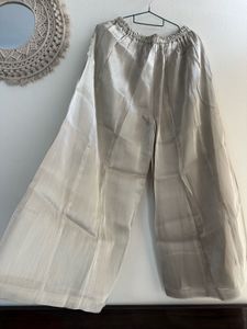 Golden Dual shade Shimmer tissue silk Sharara set