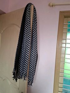 Black &amp; White Checkered Dupatta
