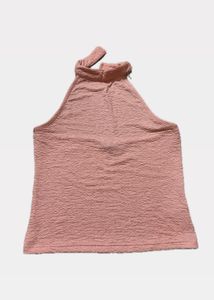 Chic Pink Textured Halter Top