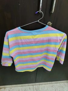 Striped Cropped T-Shirt