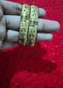 Gold-Plated Bangles (Set of 2) 1
