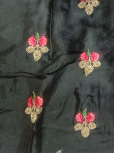 Heavy Charcoal Gown Zardosi Work