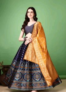 Art Silk Brocade Lehenga Choli