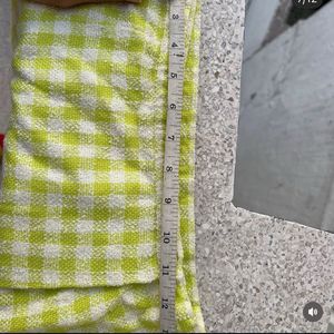 Green checkered wrap around Skirt