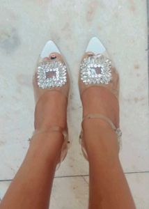 Sparkling Embellished Heeled Sandals