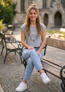 Cute Line Art Bunny Crop Top - Combo of 2 croptop