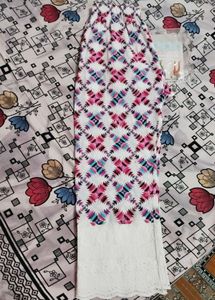 Pure Cotton Palazzos with Lace Border