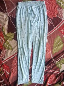 Light Blue Pyjama Bottoms with Geometric Print