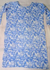Blue Floral Print Kurta For Women