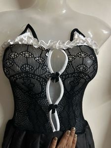 Cute Black &amp; White Lingerie Set