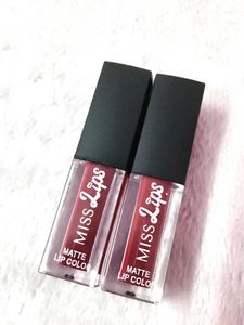 pack of 2 Miss Lips Matte Lip Color - Brides Maroo