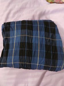 Blue Plaid Shirt Dress